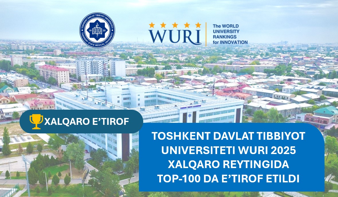 tma_uz's tweet photo. 💬 Tashkent State Medical University has entered the 📷 TOP-100 in the prestigious WURI Rankings! 📷 #WURI #Innovation https://t.co/LWqfufOVKX