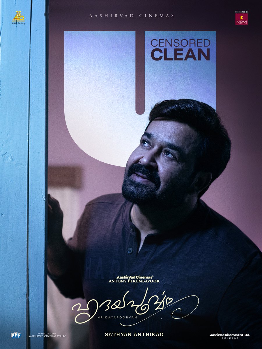 Crafted with heart❤️ 

#Hridayapoorvam is ready.

#August28 #OnamRelease