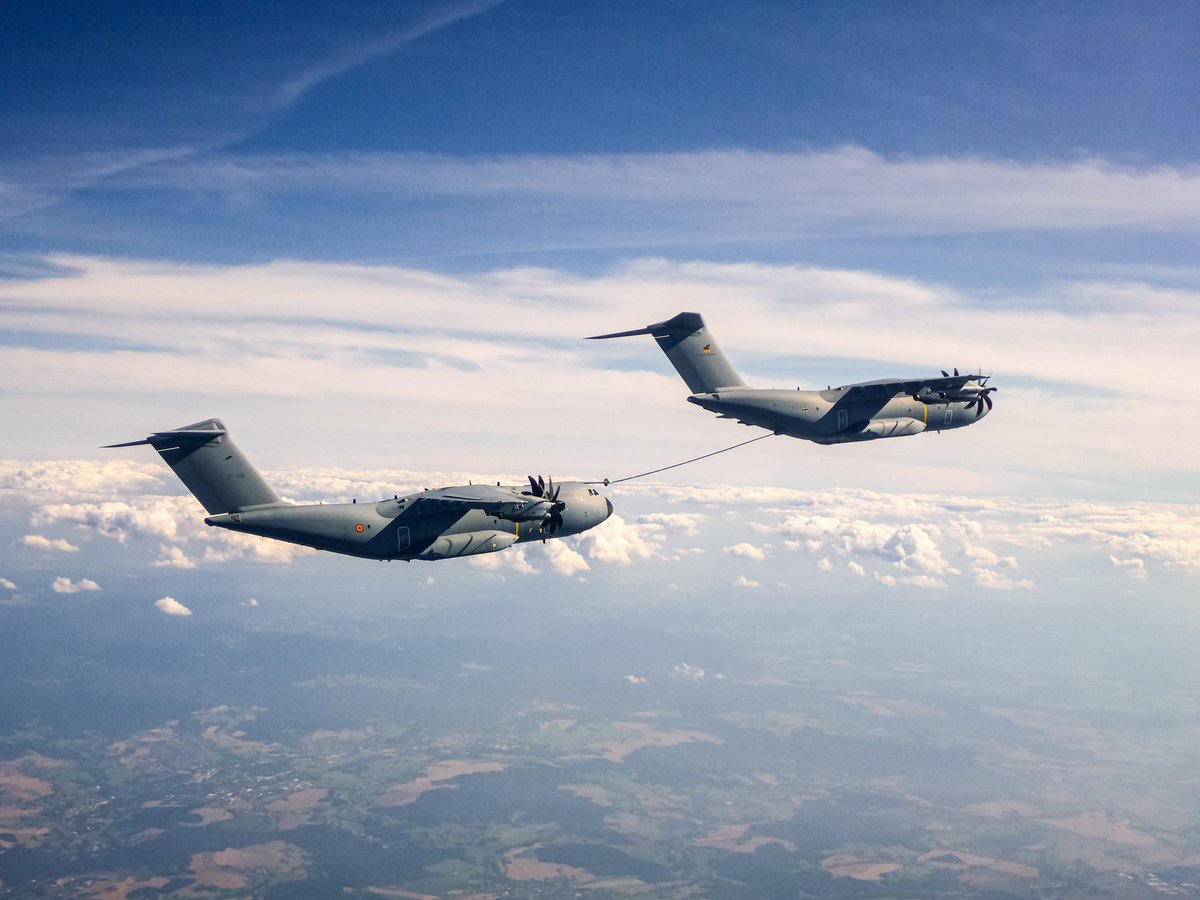 NATO Air Command (@nato_aircom) on Twitter photo Happy Friday!
Yesterday a 🇩🇪 A400 practiced air-to-air refueling with a 🇧🇪 A400 for the first time, with pilots from 🇩🇪🇧🇪 🇱🇺 🇬🇧
✈️ This ensures that Allies can operate together effectively — strengthening both interoperability and cohesion 🇩🇪🤝🇧🇪
Photo by: <a href="/bundeswehrInfo/">Bundeswehr</a> Happy Friday!
Yesterday a 🇩🇪 A400 practiced air-to-air refueling with a 🇧🇪 A400 for the first time, with pilots from 🇩🇪🇧🇪 🇱🇺 🇬🇧
✈️ This ensures that Allies can operate together effectively — strengthening both interoperability and cohesion 🇩🇪🤝🇧🇪
Photo by: <a href="/bundeswehrInfo/">Bundeswehr</a>
