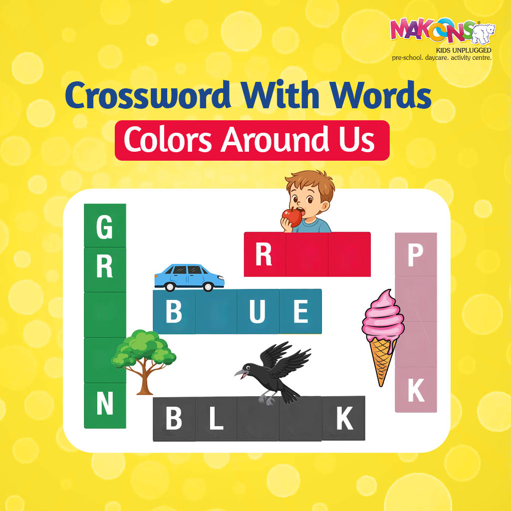 makoonsschool's tweet image. 🧩 Colors Around Us!
Can you crack this colorful crossword? From Red to Blue, Green, Pink, Yellow, White, Black, and Orange—the world is bursting with beautiful shades! 🌈
🕵️‍♀️ Comment below and tell us how many colors you could find!
#ColorLearning #PreschoolFun #PlayfulLearning…
