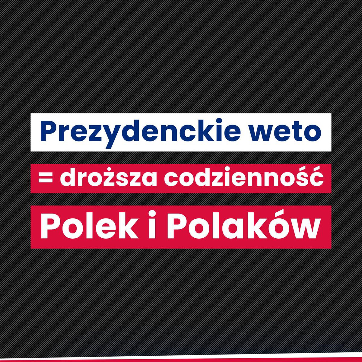 💸 Weto prezydenta uderza w codzienność Polek i Polaków.

#KosztowneWeto