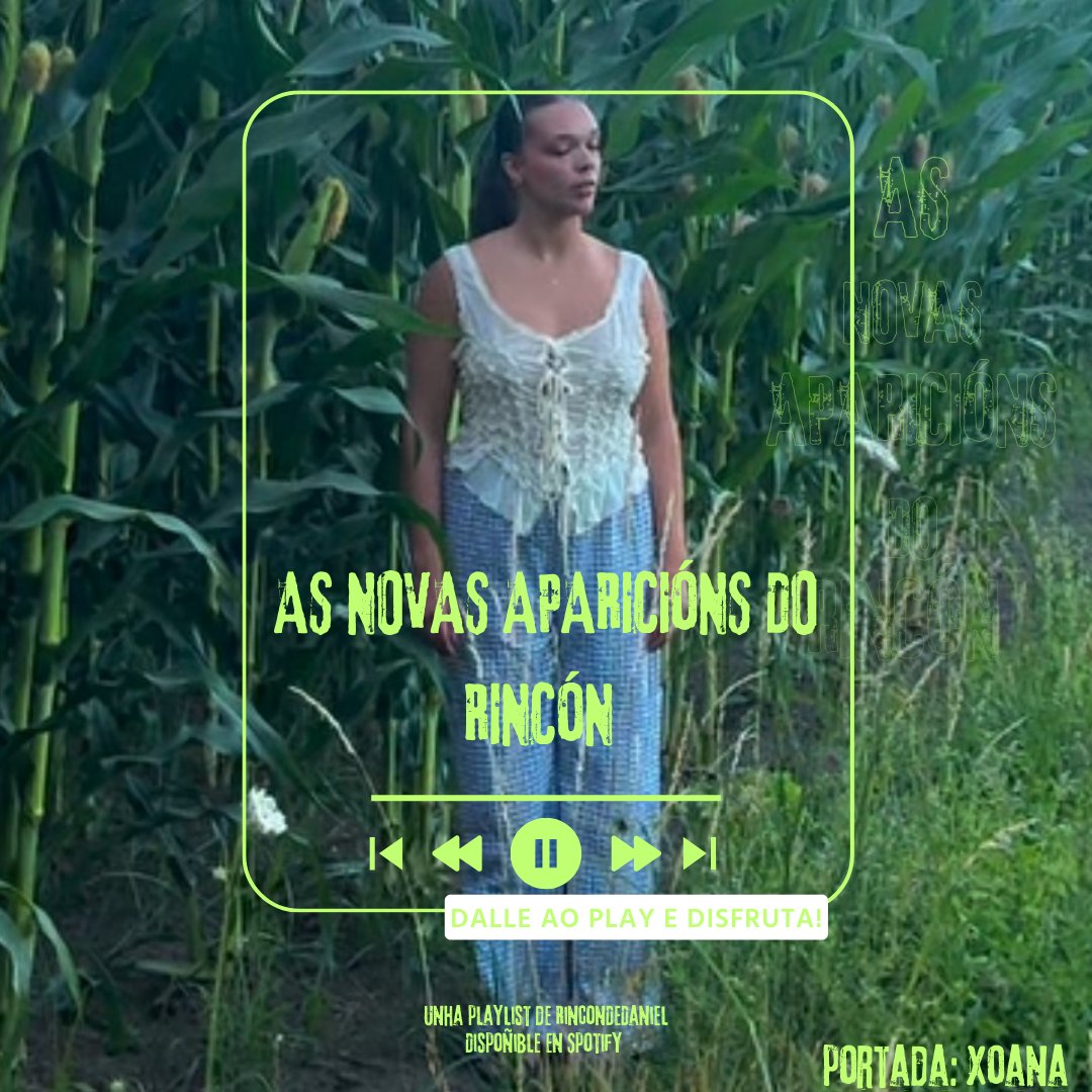 🔥 As Novas Aparicións do Rincón 🔥

🙌 Con portada para as "bágoas" de Xoana, actualizada a lista con 40 novas cancións. Tamén encontraredes a Pedrido, aamigafea, Demenzia Social, Venga Bea, Hoonine, Casino Montreal, Gynebra, Avenida ou Mursia.

👉 open.spotify.com/playlist/50riI…