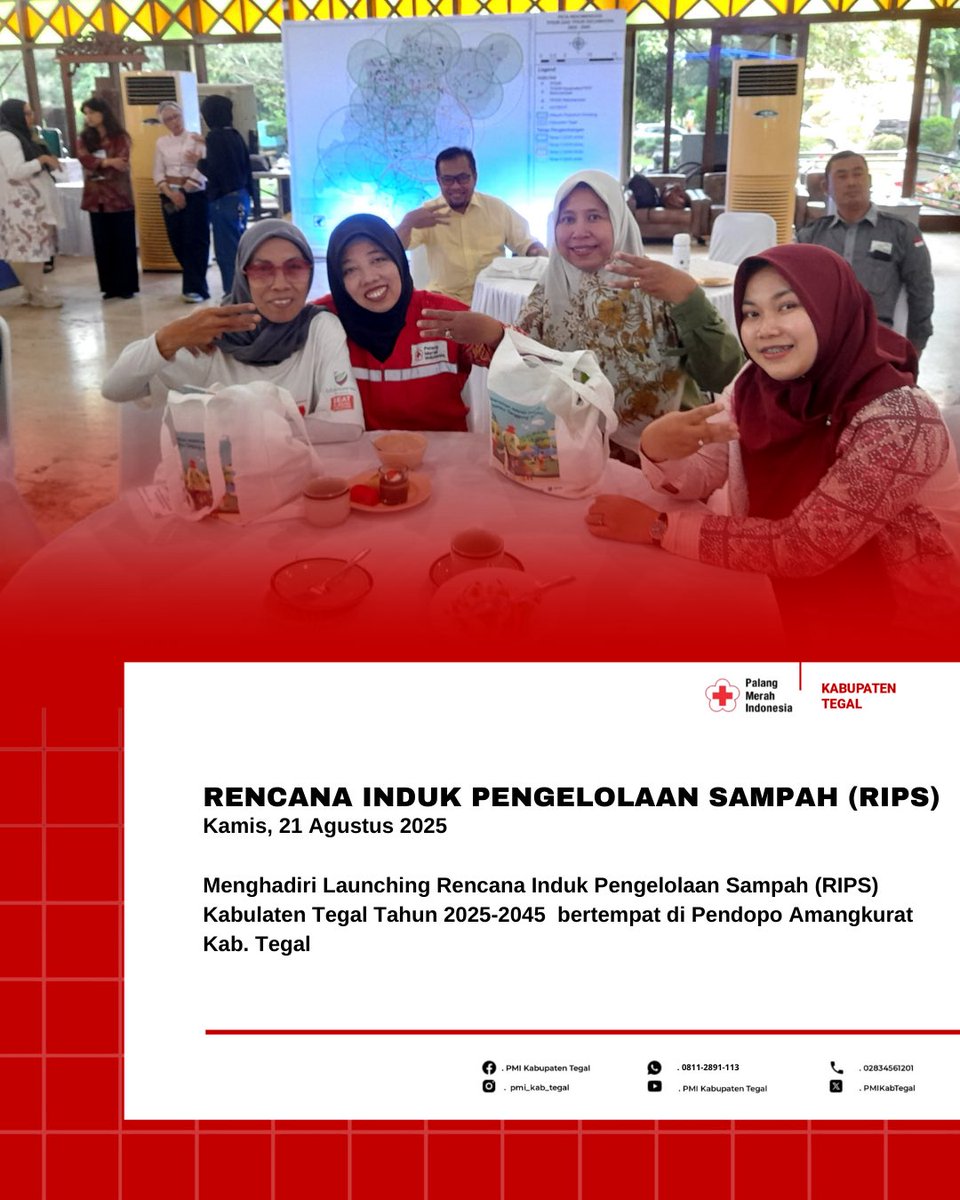 Kab. Tegal -Jateng l Kamis (21/08)
Menghadiri Launching Rencana Induk Pengelolaan Sampah (RIPS) Kabulaten Tegal Tahun 2025-2045  bertempat di Pendopo Amangkurat  Kab. Tegal
#MenolongSepenuhHati
#TerusTebarKebaikan
#MenolongSepenuhHati
#Yayasanrukun
#Banksampah
#EcoEnzyemNusantara
