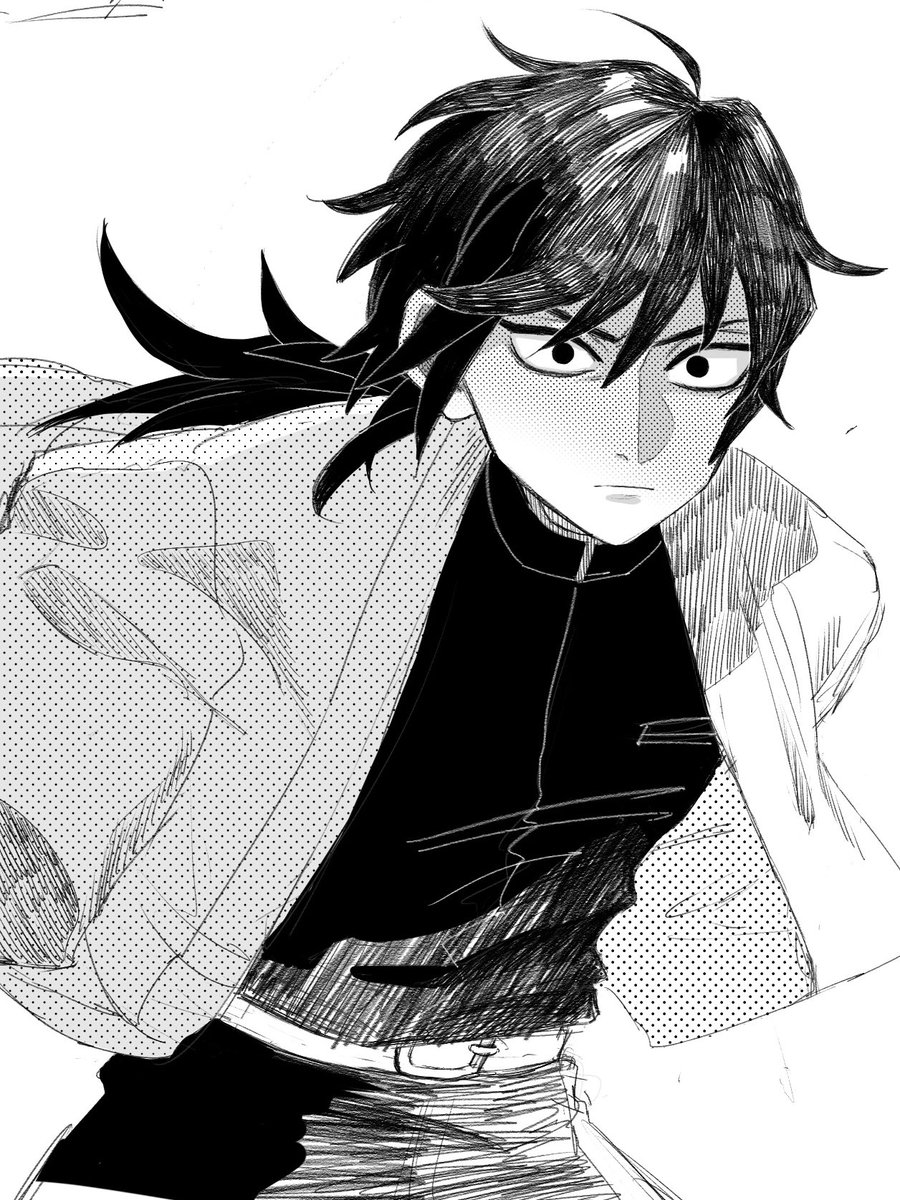 かっこいい義勇さん描きたかった、、雰囲気だけ🙏