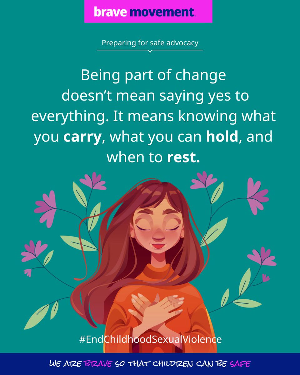 BeBraveGlobal's tweet photo. ✊Advocacy can happen in many ways; big or small, in-person or online.    

💜To do advocacy work, we must feel safe &amp; emotionally-regulated. 

Learn more in the Brave Movement's guide on how to prepare for safe advocacy 👉https://t.co/lSzk7cN9Ek👈 https://t.co/jClaSjzOJX