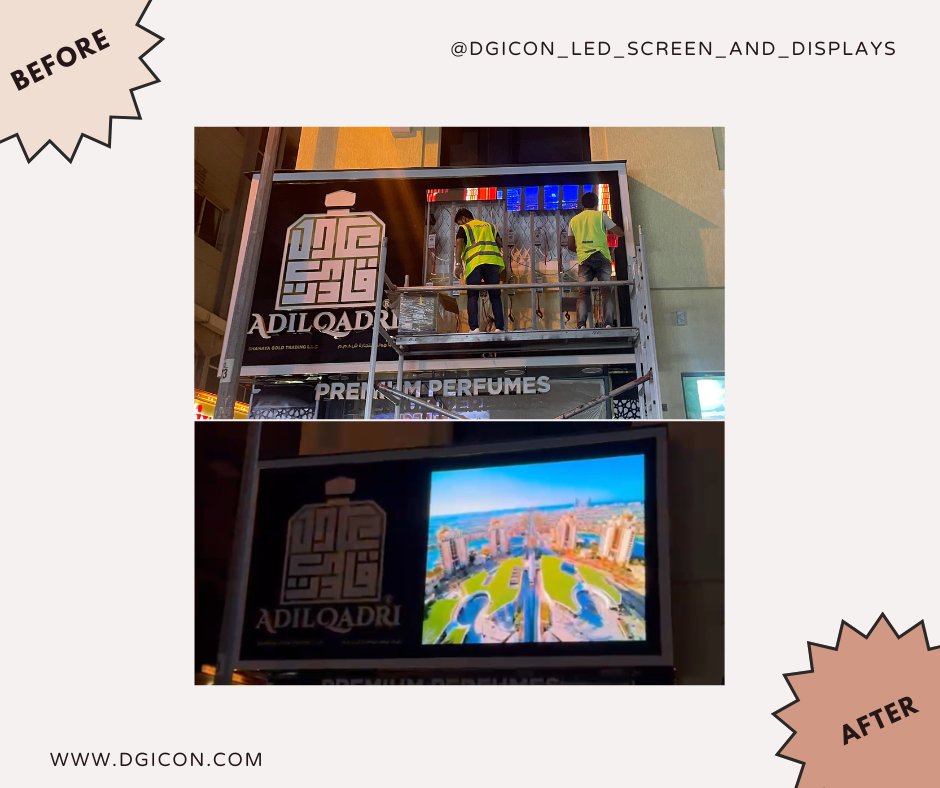 DgiconLED's tweet image. From ordinary to outstanding. The LED upgrade is complete! &quot;
#AfterUpgrade #LEDDisplay #TechGlowUp #VisualImpact