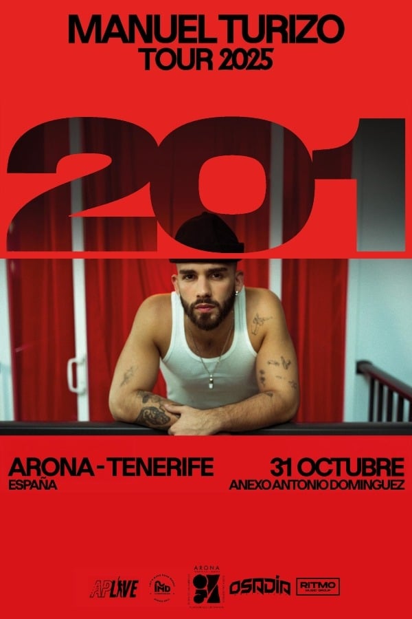 Manuel Turizo actuará el 31 de octubre en el anexo Antonio Domínguez de Los Cristianos,Arona ( Tenerife).
21:00 Horas.
Entradas: tomaticket.es