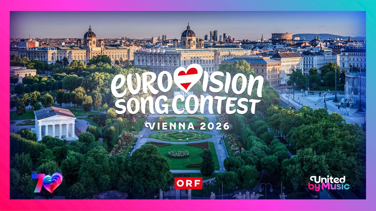 United by Music:  #Vienna ospiterà la 70ª edizione dell’<a href="/Eurovision/">Eurovision Song Contest</a> Song Contest 2026! 🎶🎵

#Eurovision #Vienna
<a href="/_vienna_info_/">Vienna</a> 

shorturl.at/7FVxX