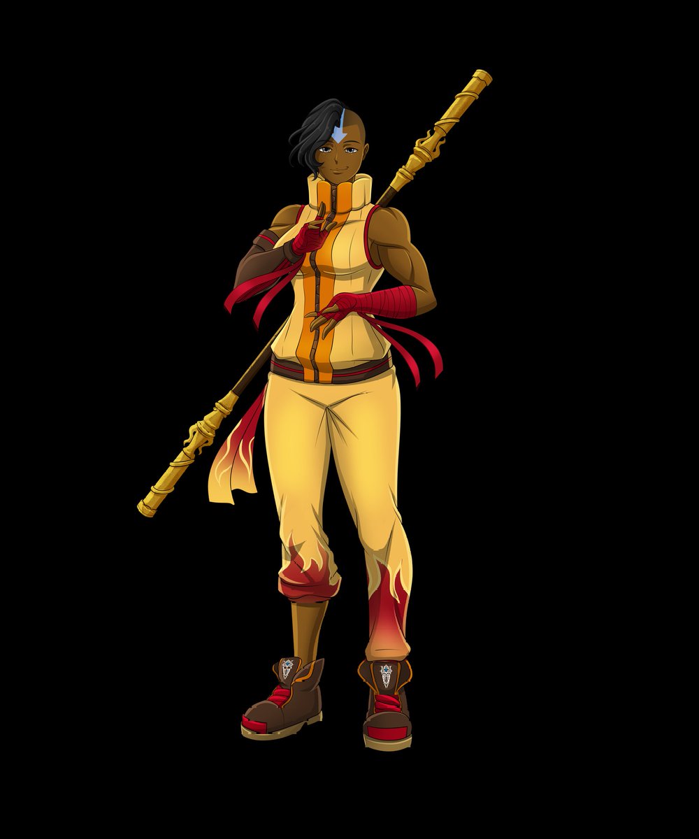 TheJDzero's tweet image. My new OCs twin sister airbender Avatar Nora and airbender Dark Avatar Ai commission and made by @thedrawables