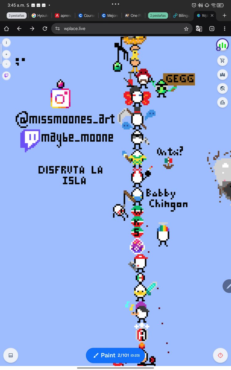 maybe_moone's tweet photo. Mañana continuamos dibujando por si gustan pasar a ayudar con los pixel art 

https://t.co/aBF0lFs9D2 https://t.co/WD4Mr5avZv