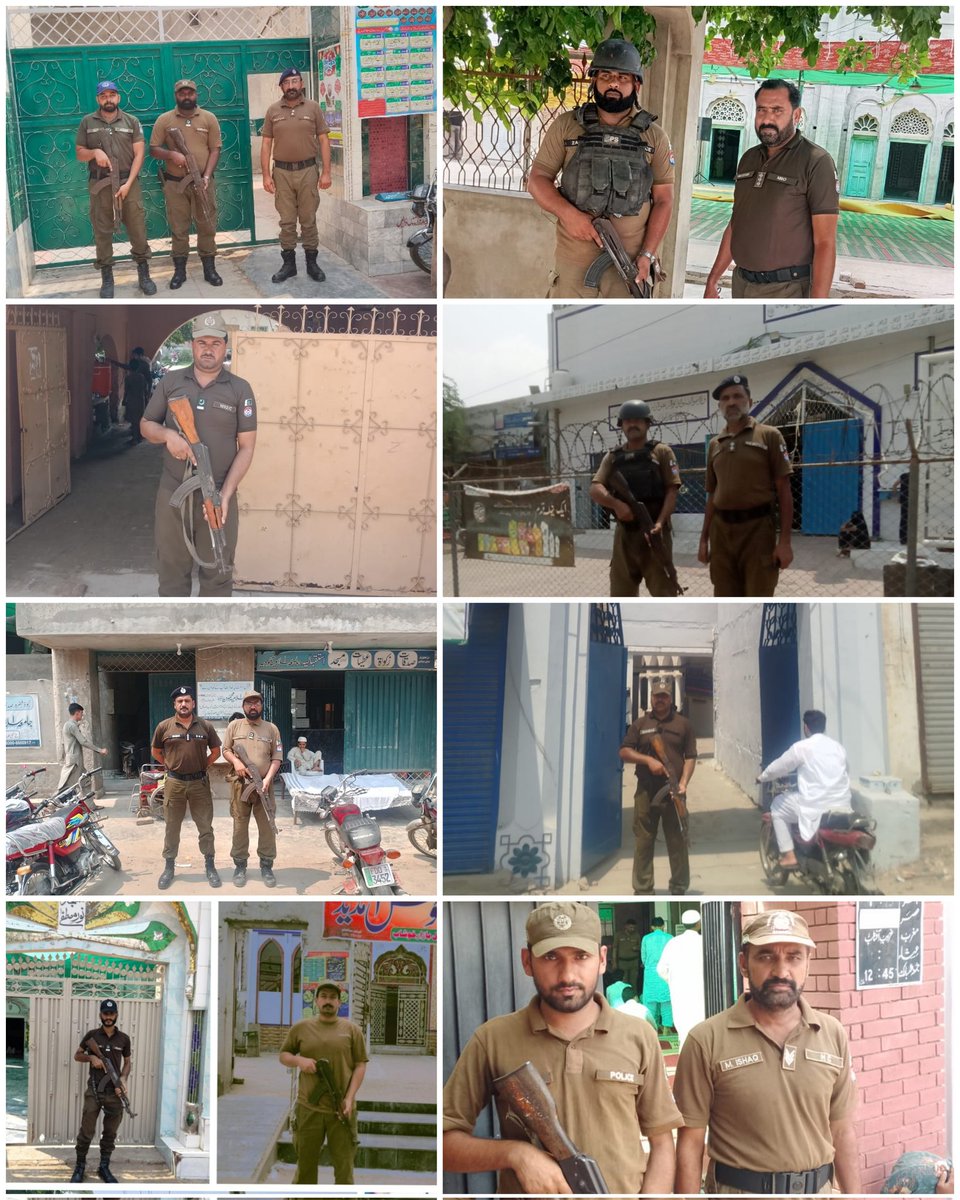 (جمعۃ المبارک کے موقع پر سیکیورٹی کے فول پروف انتظامات)
✓سرگودھا ریجن پولیس کے افسران و اہلکار جمعۃ المبارک کے موقع پر حساس مساجد،امام بارگاہوں،اجتماعات کی سکیورٹی سر انجام دے رہے ہیں۔
#JumaMubarak