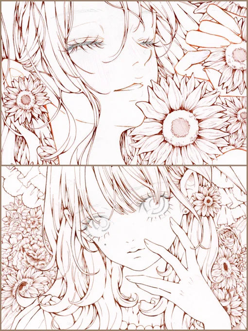 私の美しいアナログ線画を見てくれ〜!! 