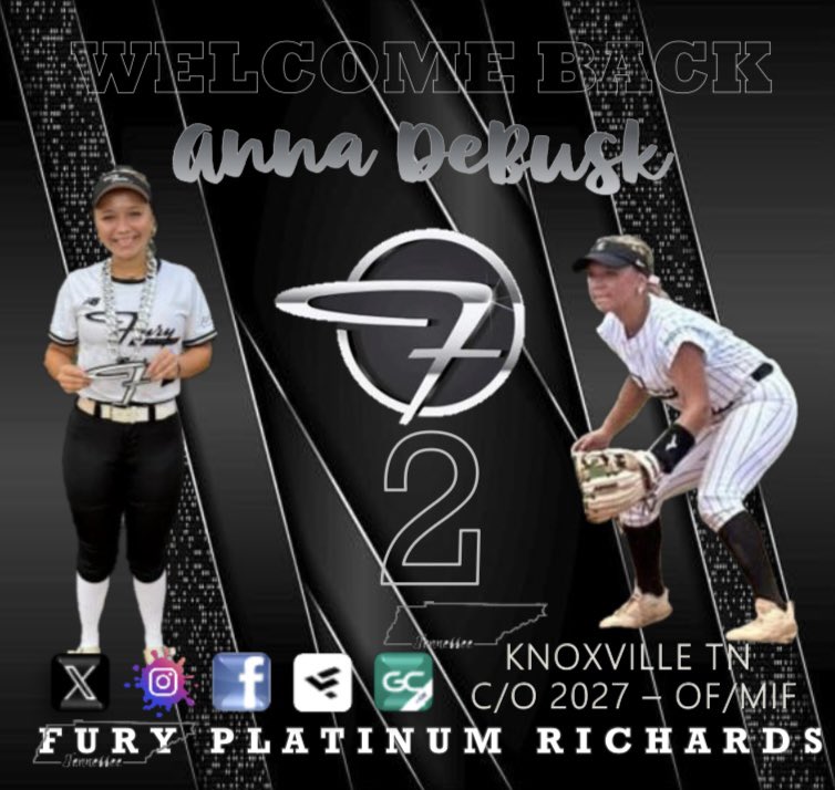TNFuryRichards's tweet photo. ‼️Welcome Back‼️
#2 @annadebusk2027
 2027 - Knoxville TN
UnCommitted OF/MIF
@FuryPlatinum 
@FPXposures 
#TeamSix https://t.co/GE9v5eTlOs