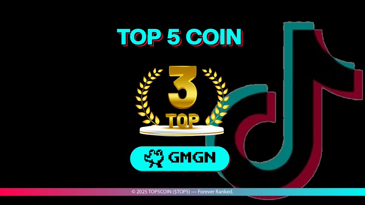 top5_coin's tweet photo. $TOP5 is dominating the charts—Rank #3 on GMGN! Blink and you’ll miss it.

https://t.co/NkIM7SSQ5F https://t.co/PeW4WCeFZ1