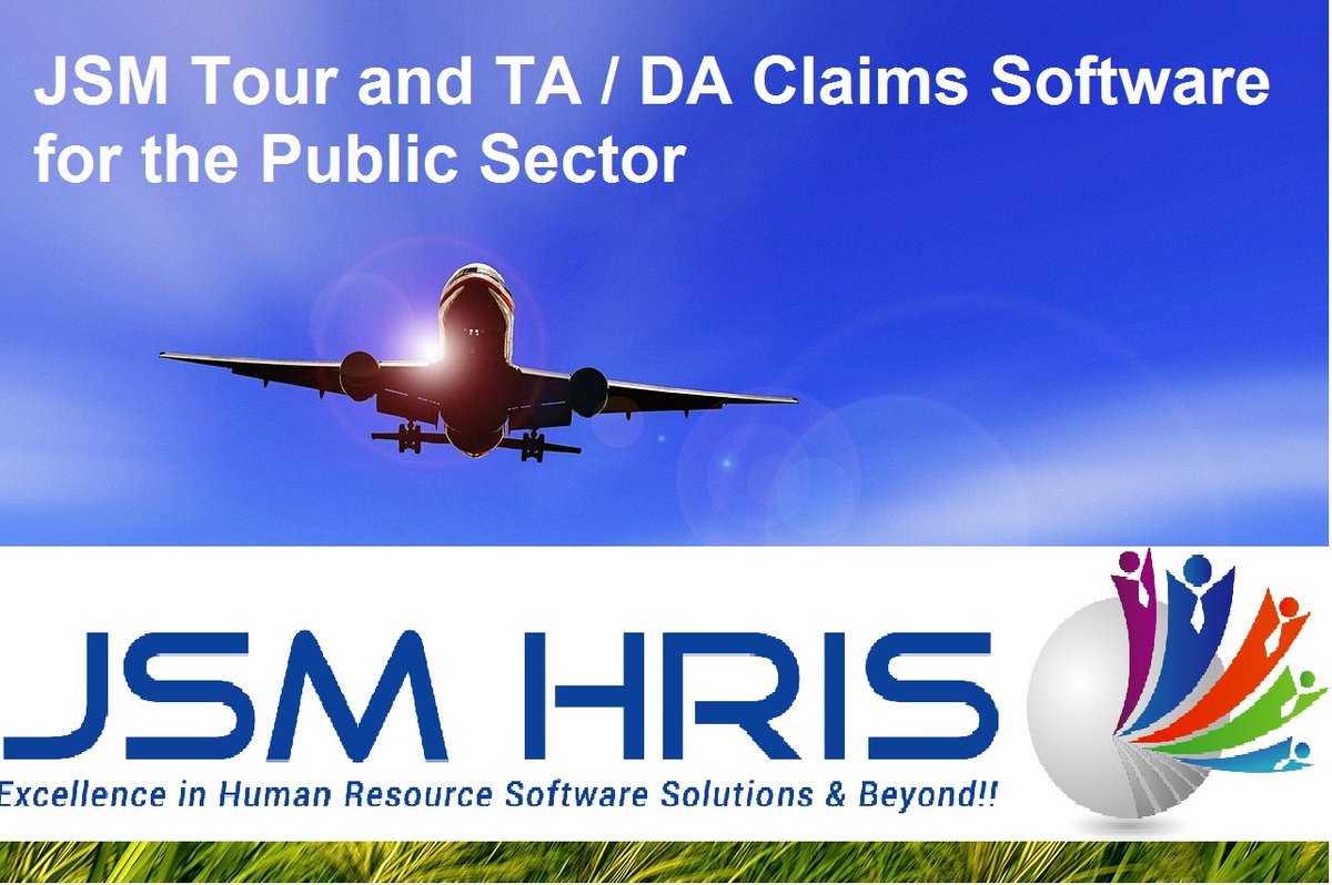 JSMHRISSoftware's tweet photo. Release of Ver 25.02 of JSM Tour and TA/DA Claims Software – For Public Sector Organizations: A comprehensive Software for setting of Tour &amp; TA/DA entitlement &amp; eligibility rules as per 7th CPC &amp; to automate submissions &amp; approvals of Tour &amp; TA/DA Claims. https://t.co/neaOZjxGrW https://t.co/hxTXiow3EF
