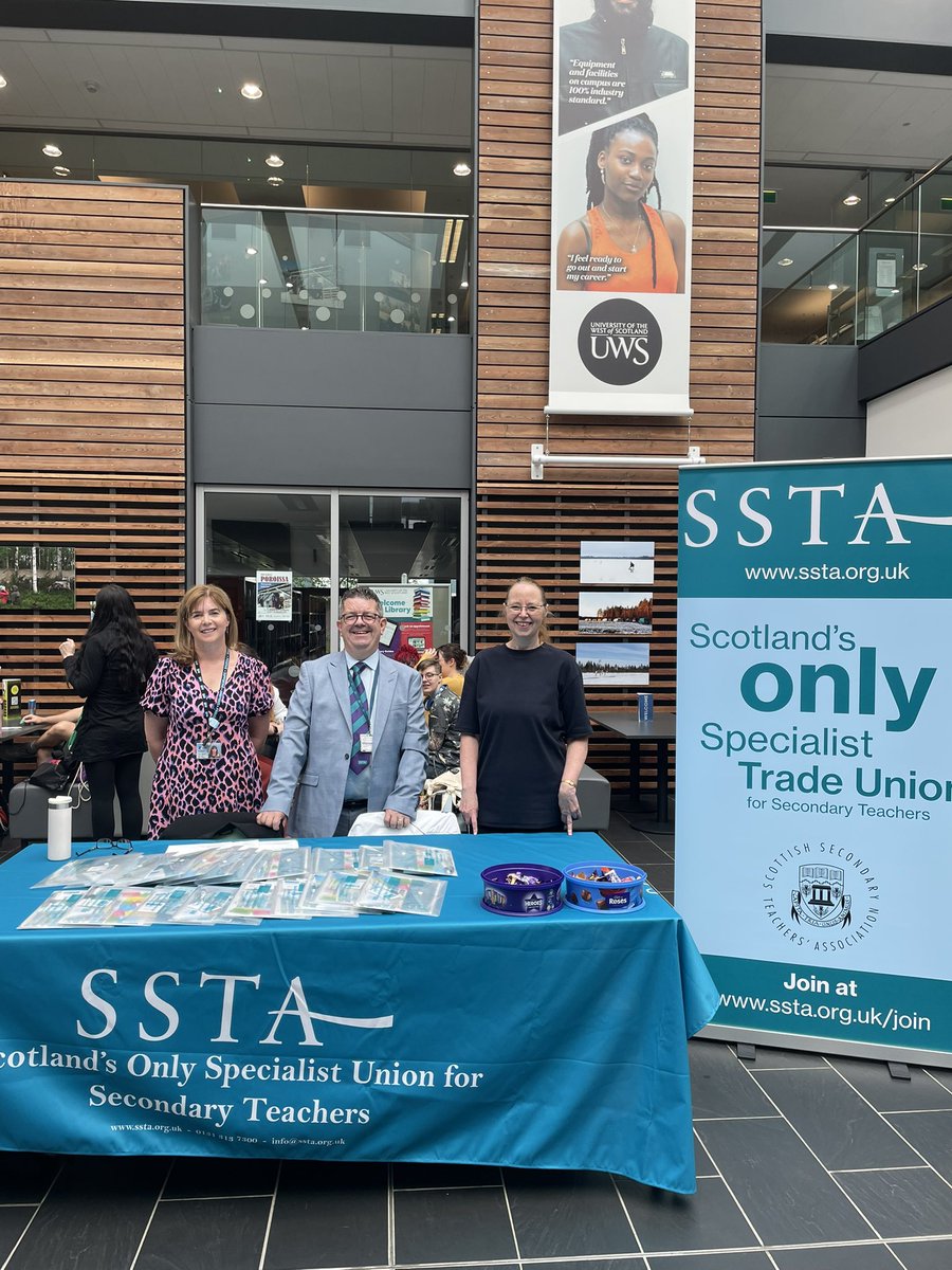 wardeboy's tweet photo. @SSTAtradeunion 

SSTA Ayrshire reps at UWS Ayr campus today. Come visit us! https://t.co/kpvBUKdoZw