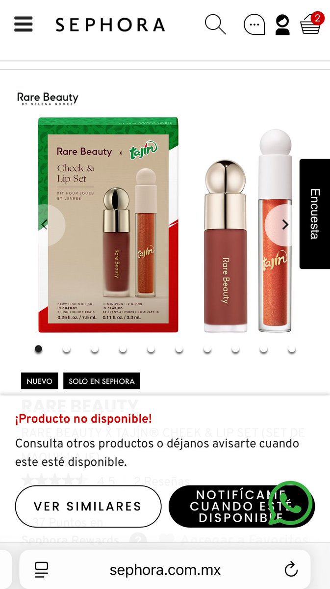 omg... sold out in both: Sephora USA and Sephora Mexico... now only available on rare beauty website 👏👏😍
