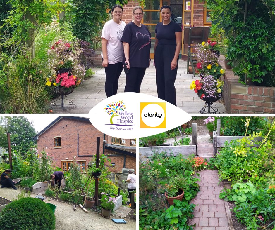 A huge thank you to Alisha, Lindsey and Rachel from Clarity Travel Management, who generously gave their time this week to help in our gardens 🌿

If you or your company would like to get involved in corporate volunteering, find out more here:
👉 willowwood.org.uk/corporate-supp…