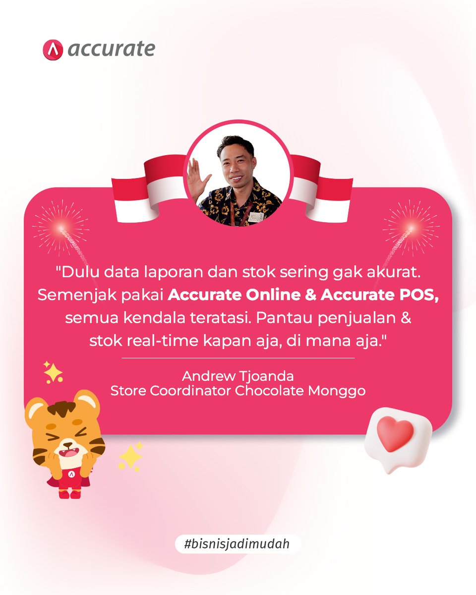 accurateid's tweet photo. Real testimoni dari salah satu user Accurate yang berbagi pengalamannya setelah pakai Accurate Online &amp; POS. 

Tonton cuplikannya di Youtube Accurate, dan lihat sendiri gimana sistem ini bantu kelola bisnis lebih efisien.

Sekarang giliran kamu! Yuk, ngobrol dulu di DM 😉 https://t.co/TBre5fMdI9