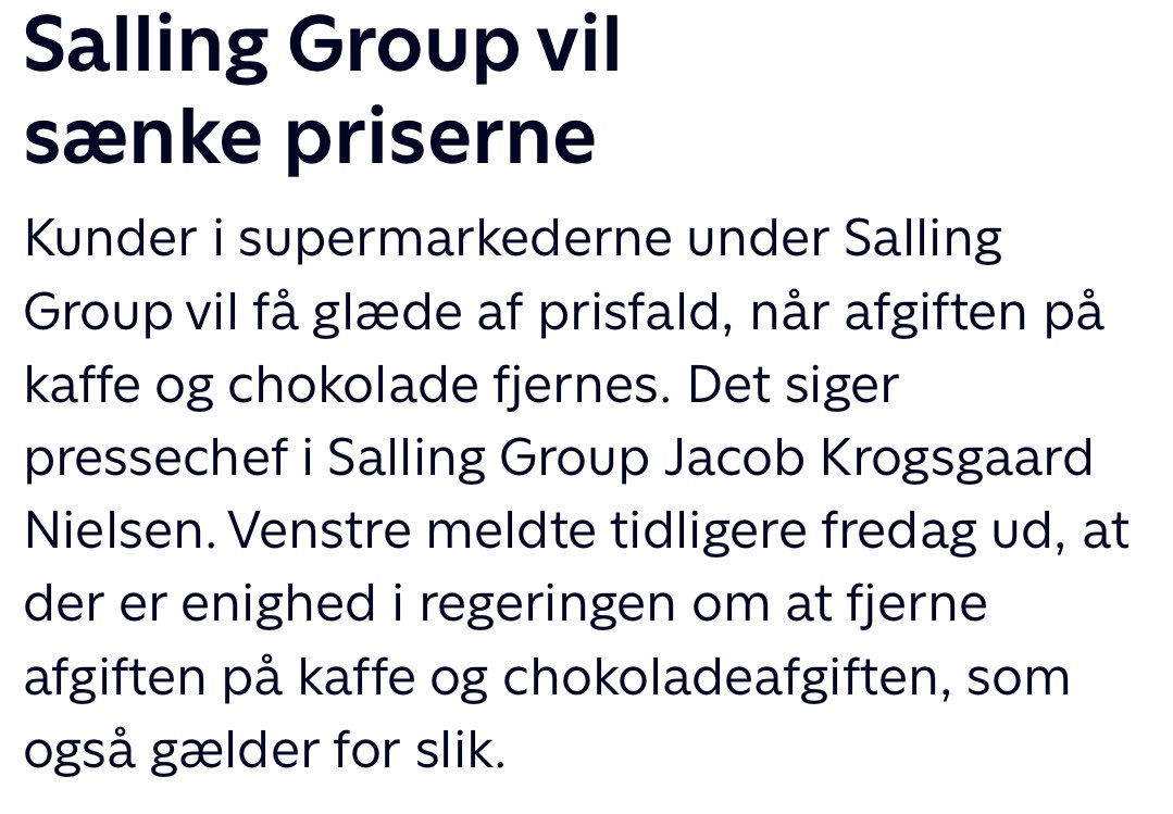 Næh, træerne vokser ikke ind i himlen. Vi vil alle gerne kunne fylde indkøbskurven uden at blive ruineret. Salling proklamerer stolt at de vil sænke priserne. Men de lover ikke at sænke dem tilsvarende. Gæt hvem der skummer fløden?!  Hint: Ikke forbrugerne