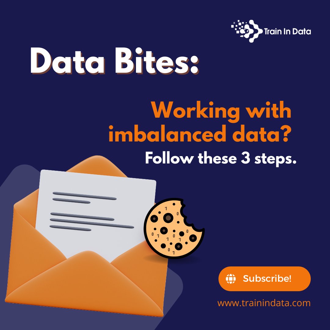 Next Monday on Data Bites : Working with imbalanced data? Follow these 3 steps.

Want to know more?

Click the link below to subscribe and stay tuned!👇
f.mtr.cool/svpfklfpda

#machinelearning #datascience #CV #mlmodels #ML #MLCareer #MLresume