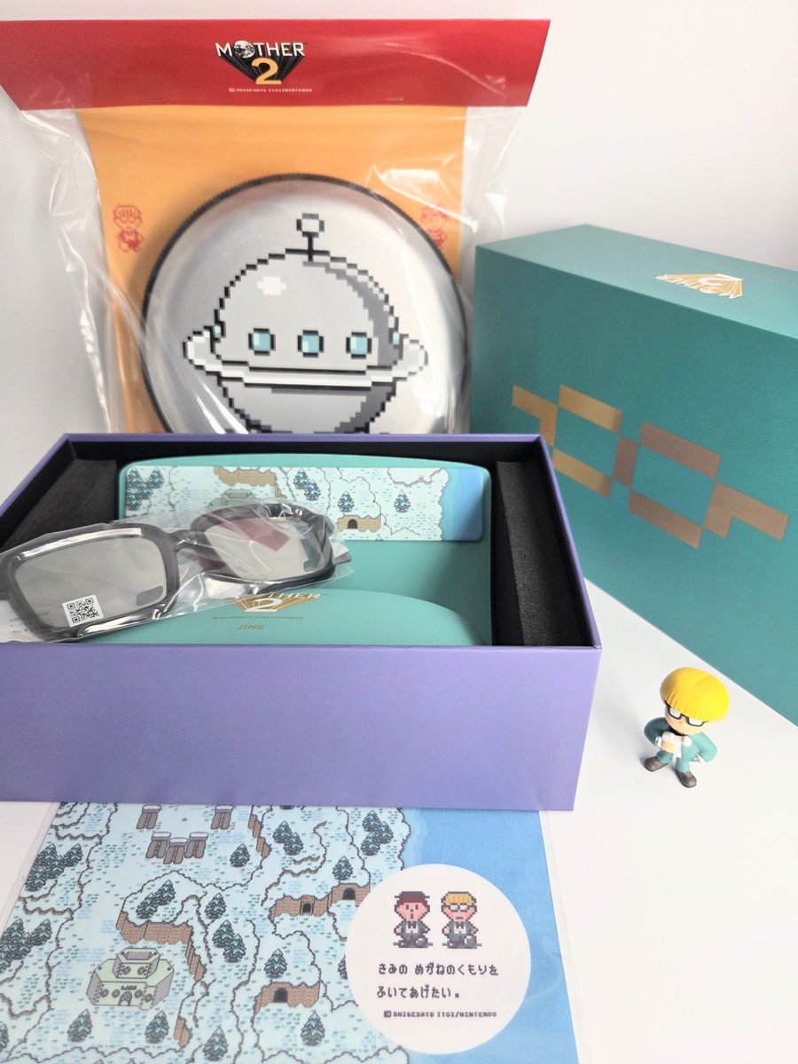 ジェフのメガネ届いた✨ メガネ拭きもケースも最高にかわいいです