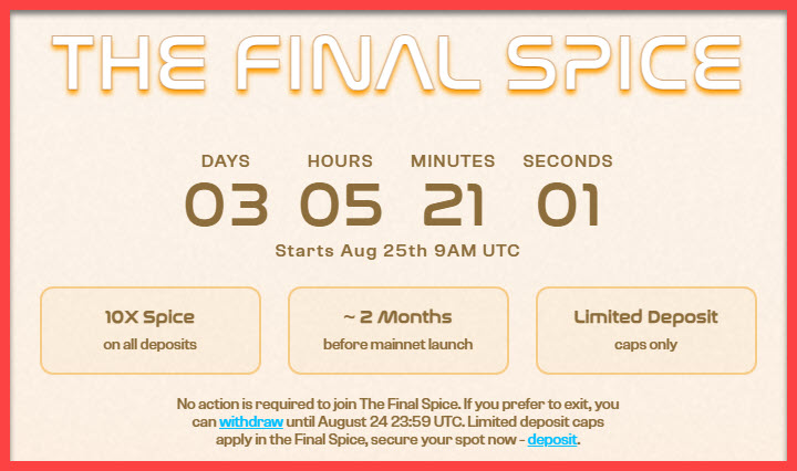 Duta Crypto (@duta_crypto) on Twitter photo Mulai tgl 25 Agustus airdrop GAIB akan masuk dalam "Final Spice".
Akan ada booster poin namun deposit diberi limit caps.
So, jika kamu tertarik utk join airdrop Gaib, segera join sekarang. Krn takutnya akan ada FCFS saat sudah masuk Final Spice.
Airdrop <a href="/gaib_ai/">GAIB 🟠 | RWAiFi</a>. Funding $15M. Mulai tgl 25 Agustus airdrop GAIB akan masuk dalam "Final Spice".
Akan ada booster poin namun deposit diberi limit caps.
So, jika kamu tertarik utk join airdrop Gaib, segera join sekarang. Krn takutnya akan ada FCFS saat sudah masuk Final Spice.
Airdrop <a href="/gaib_ai/">GAIB 🟠 | RWAiFi</a>. Funding $15M.