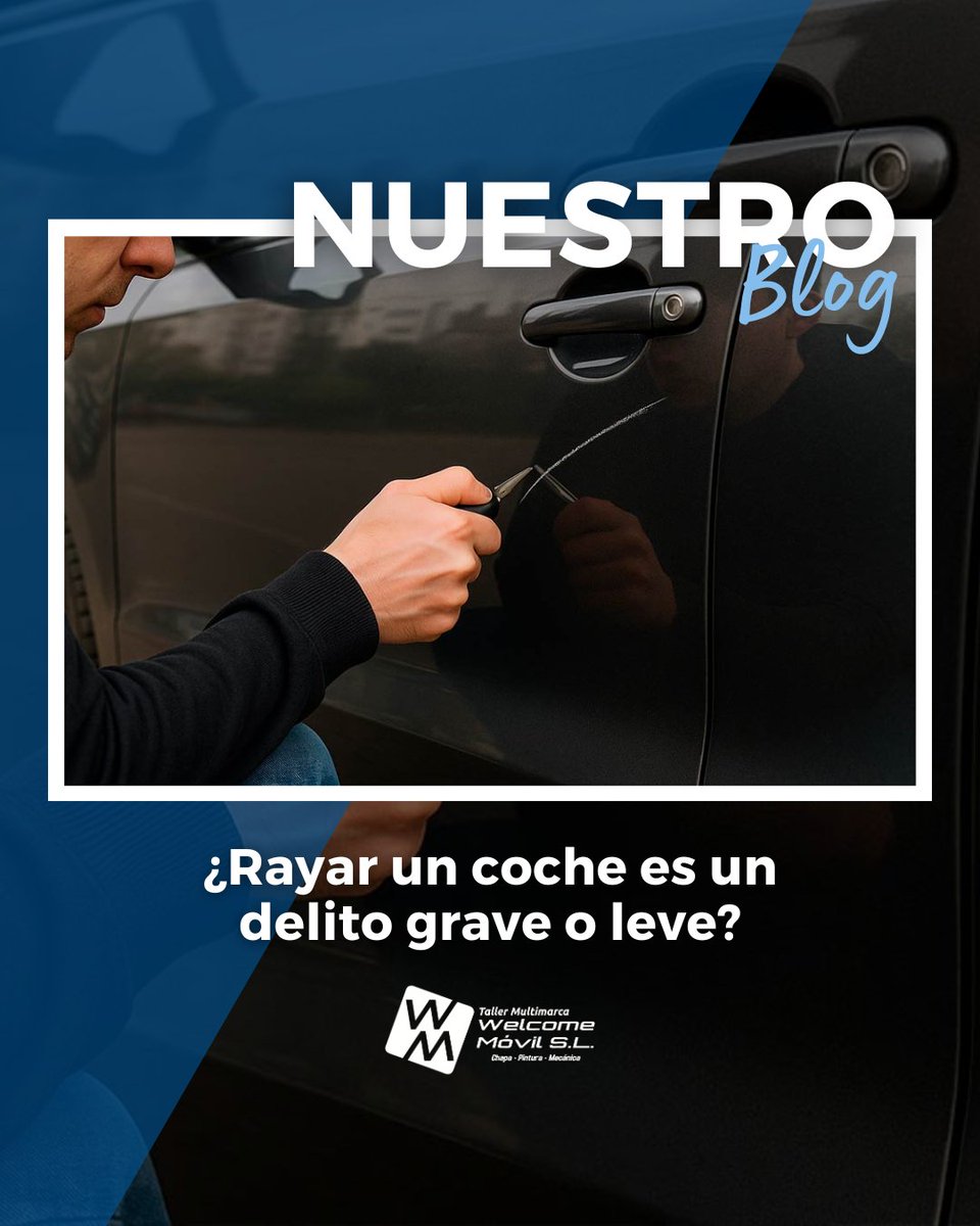 ¡El susto que te da cuando encuentras tu coche con un rayón! 😱

Rayar un coche, ¿es un delito grave o leve? Te explicamos las implicaciones legales, qué hacer y cómo proceder.

¡Infórmate y actúa correctamente! Lee el post completo en nuestro blog

#TallerWelcomeMovil