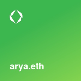 arya.eth bought for 1.00 ETH (4,321.73 USD) on Ensvision  #ENS #Web3Names #Letters  

vision.io/name/ens/arya.… 

🟢 Fair-launch coins. Earn 50% fees <a href="/freeedotfun/">freee.fun</a>