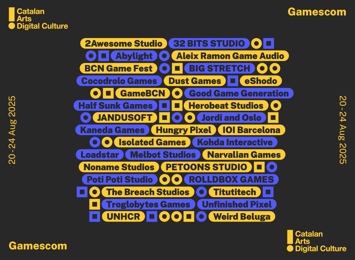 🚀 Day 3 at #Gamescom2025! 🎮

Today’s #CatalanArts Daily features special guest <a href="/Kickstarter/">Kickstarter</a>.
 
👋🏻 Come visit us at Hall 4.1 Stand B050-A041 and meet the Catalan studios and companies at <a href="/gamescom/">gamescom</a> 

There are more than 30‼️
 
📲 icec.cat/CA_Gamescom2025