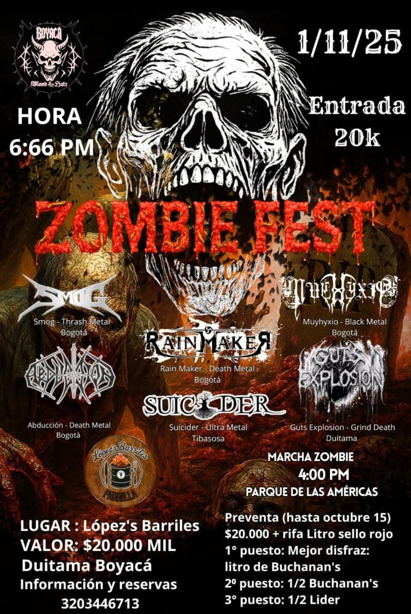 Duitama, en Noviembre nos veremos 🤘🏽