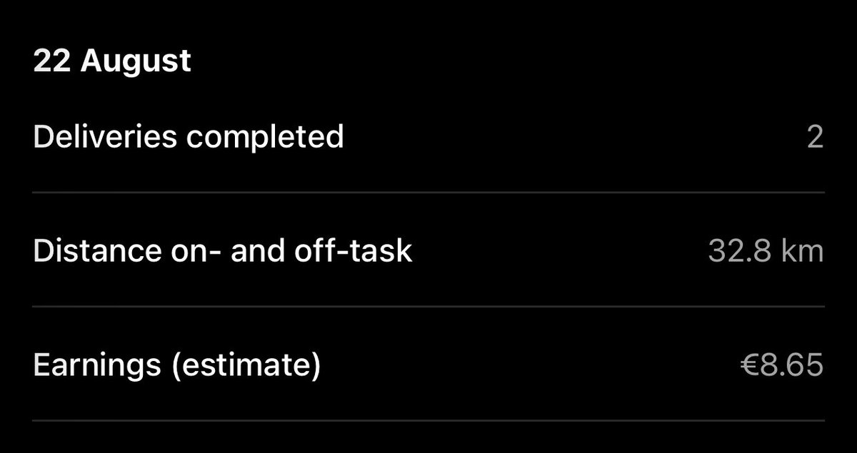 cryptowalay's tweet photo. 2 deliveries in past 3 hours on @woltapp only €8,65 eur and driven 32,8 km 😂 share something more funny to me. https://t.co/INgF3mJLuj