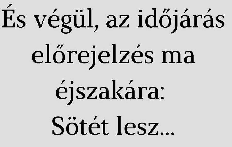 Előrejelzés #időjárás