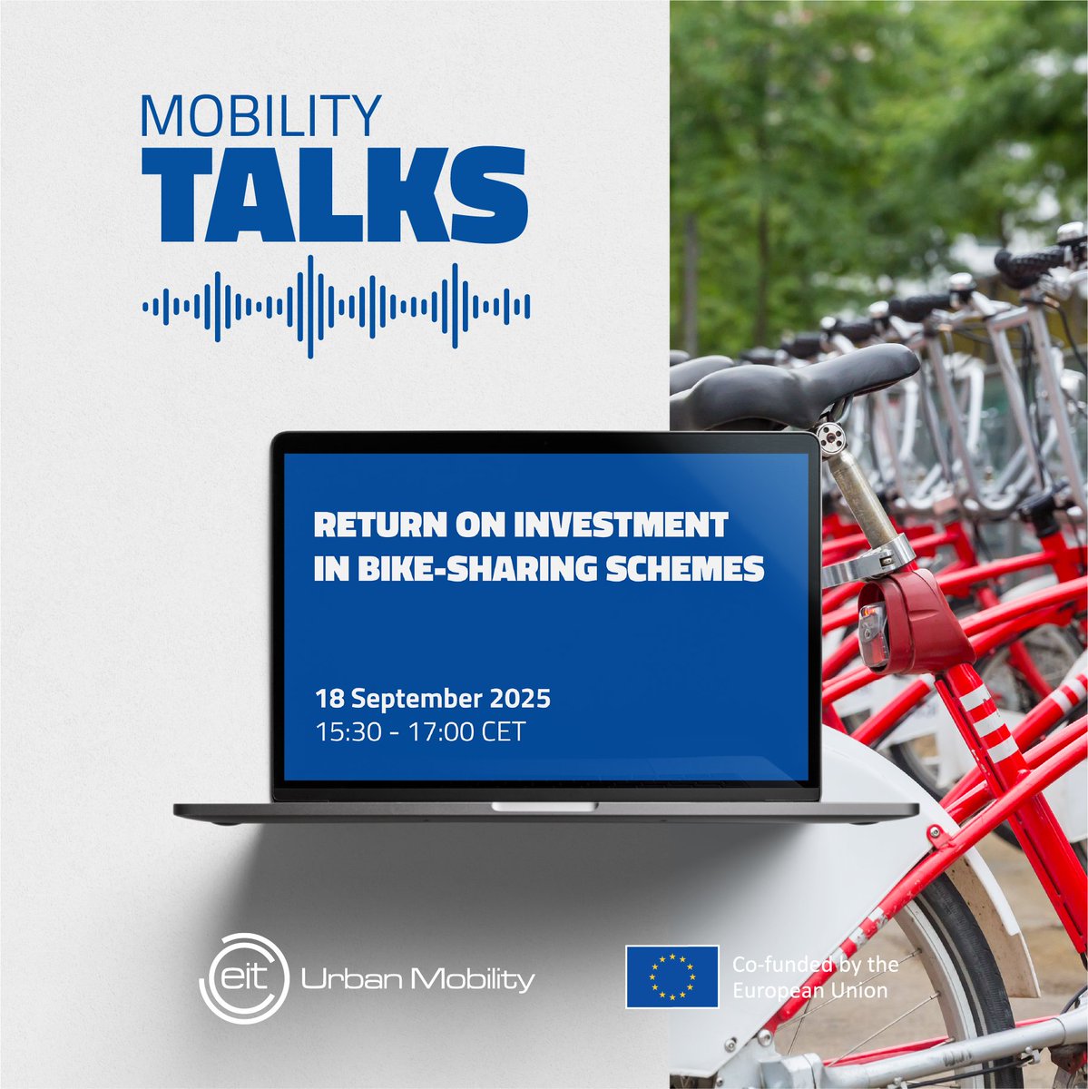 EITUrbanMob's tweet image. #Bikesharing goes beyond convenience: it boosts health, reduces congestion &amp;amp; cuts emissions!

Join our #MobilityTalks on 18 Sept to explore the ROI of bike-sharing with insights from @EYnews, @Velogik, &amp;amp; @Cycling_Ind_EU.

🔗 Register here: eiturbanmobility.eu/events/mobilit…