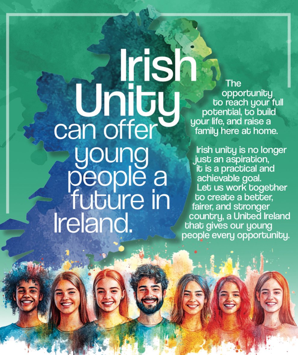 Young people must be front and centre in helping to shape the new Ireland. 

Let’s determine our own future!

Seo an t-am don Aontacht!