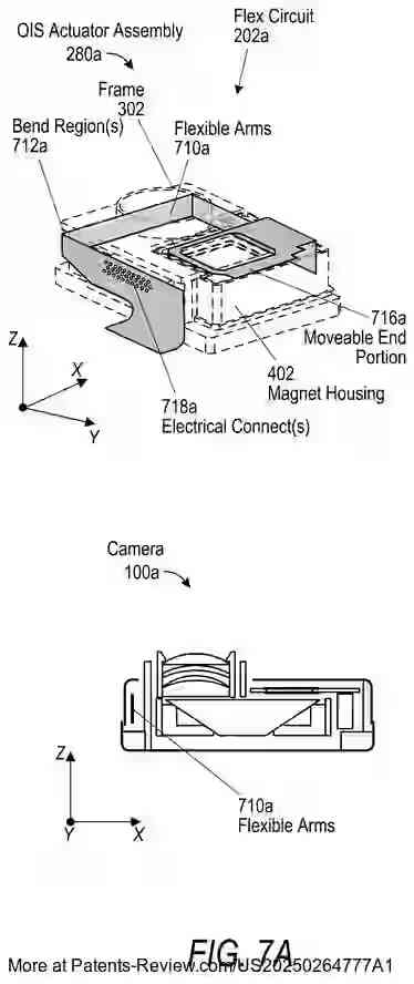 PatentPulse's tweet photo. Discover the latest iPhone #patentapplication from #Apple with #US20250264777A1. 📷

This innovative #iPhone telephoto #CameraModule features a moving prism that reflects light multiple times, enhancing autofocus by aligning with the optical axis. 

A step forward in #ImagingTech by $AAPL. #Photography #Optics #iPhone17