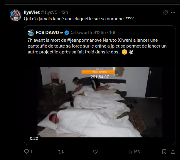 rushister's tweet photo. Je vous présente, le fils de pute de l'année. "Touchez pas à 3Cheveux" Alors que le gars est en train de taper un étranglement à jp #jeanpormanove https://t.co/0xt6PpAmgb