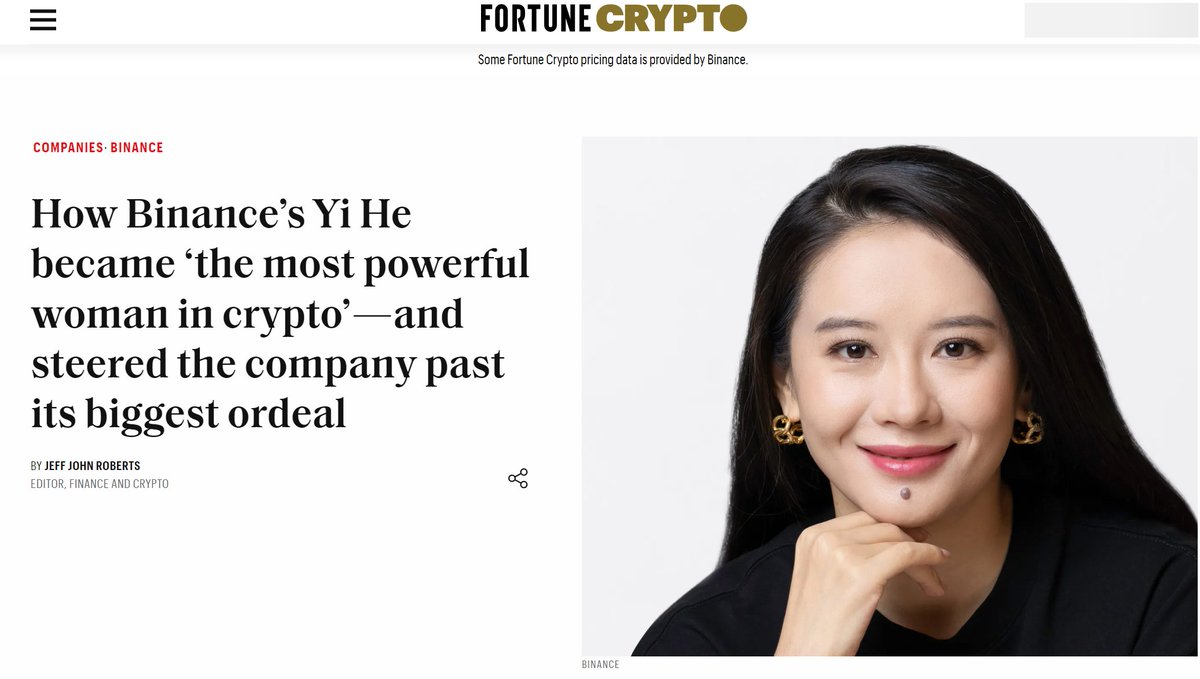 🌟 He Yi: From behind the scenes to the front, becoming a representative of female power in the Web3 era! 🌟

As the co-founder of Binance, He Yi, with her exceptional decision-making and unwavering conviction, has led Binance to its current position as one of the world's largest