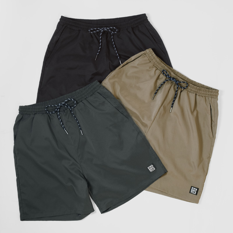 キナシサイクル kinashicycle ストライプ ショートパンツ L CHACOAL