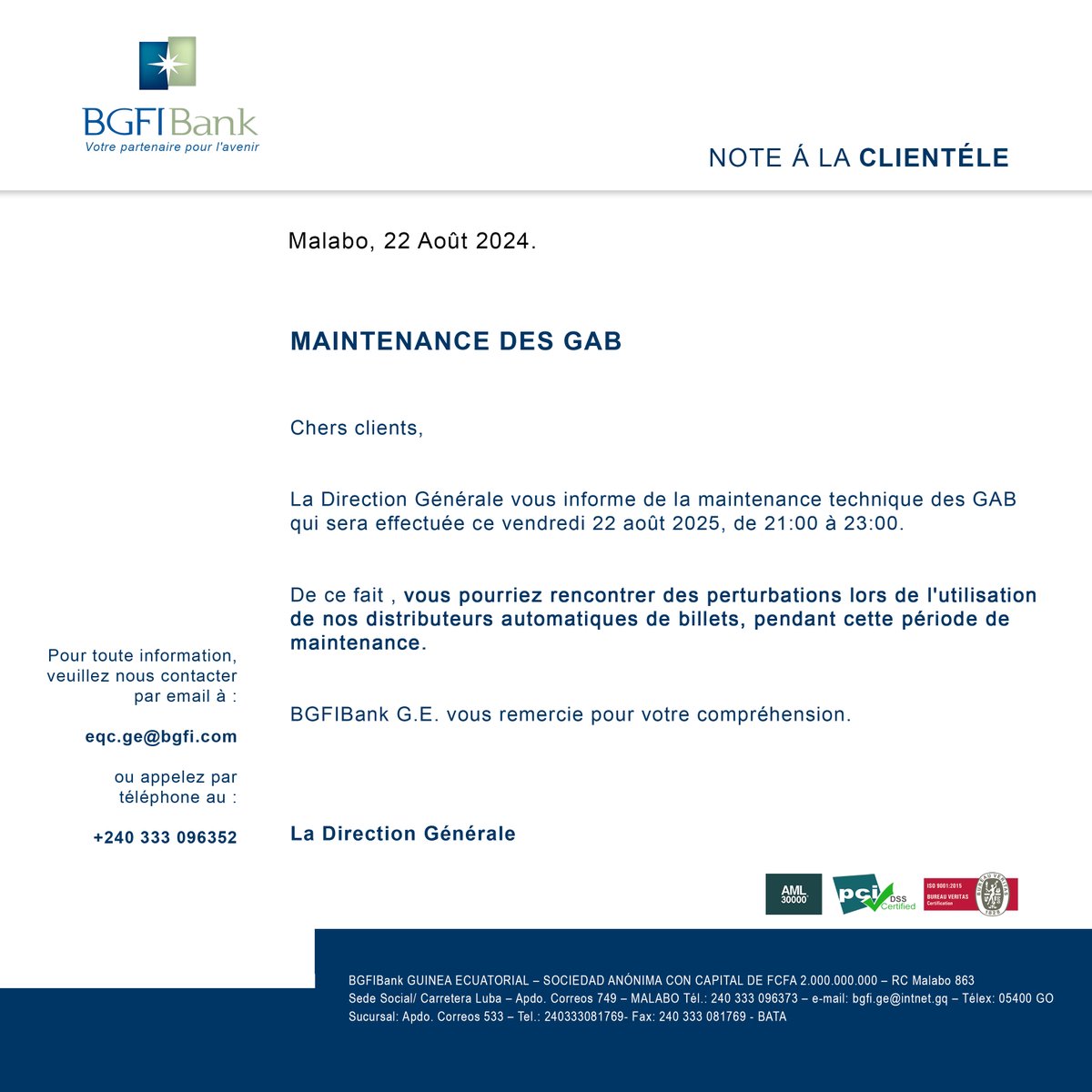 ℹ️ NOTA A LA CLIENTELA
ℹ️ NOTE A LA CLIENTELE