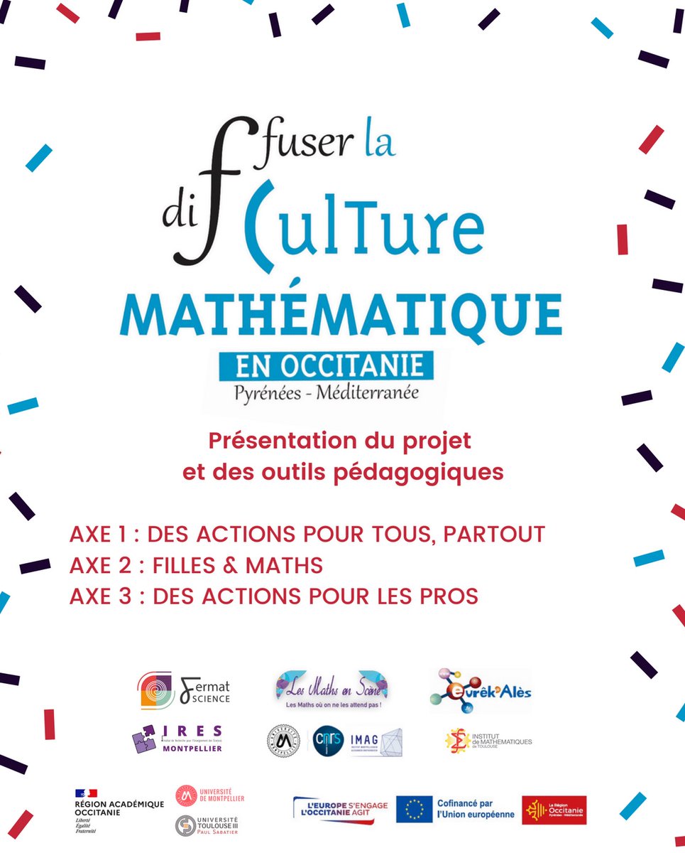 EchoSciSud's tweet photo. Vous voulez monter des actions autour des maths ?

Vous voulez assister à des actions autour des maths ?

Pour un panorama de ce qui existe en Occitanie, découvrez cette synthèse sur la culture mathématique : https://t.co/JJGTf9KgvG 😍 https://t.co/SejipirOwV