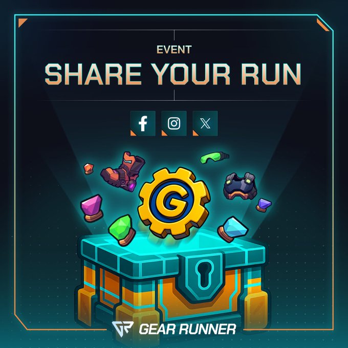 Zephys0x's tweet photo. ๐โโ๏ธ GEAR RUNNER EVENT: SHARE YOUR RUN
Join Share Your Run event and claim rewards while competing for epic prizes!
โฐ Time : Aug 20 โ Aug 27
๐ Reward 1.000 peserta eligible
โ Setiap valid post = 100 $GEAR + 1 Special Lucky reward
#ShareYourRun #GearRunner #GearUpNow https://t.co/SQ4bFShr1a