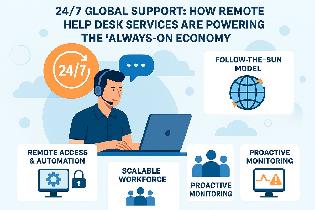 HEX641's tweet image. Business is 24/7. Your IT support should be too.

💡 How Remote Helpdesk Services power the always-on economy:
🌍 Global coverage
⚙️ Remote automation
👩‍💻 Scalable teams
📊 Proactive monitoring
👉 hex64.net/remote-helpdes…
#AlwaysOn #RemoteHelpdesk #ITSupport