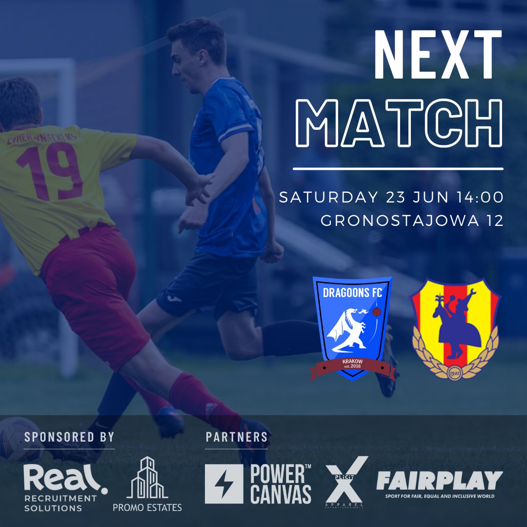 DragoonsFc's tweet photo. 🔥The League Begins!🔥

Our cup adventure is over, but the real business starts now!

⚔️ Dragoons FC vs Zwierzyniecki KS Kraków
📅 Saturday, 23 Aug 14:00
🌡 17°C
🏟 Centrum Sportowo-Rekreacyjne UJ
🗺 Directions: https://t.co/cZWawn1aKE
📺 Live streaming: https://t.co/qwGVhGO16v https://t.co/GhDGVq8UgU