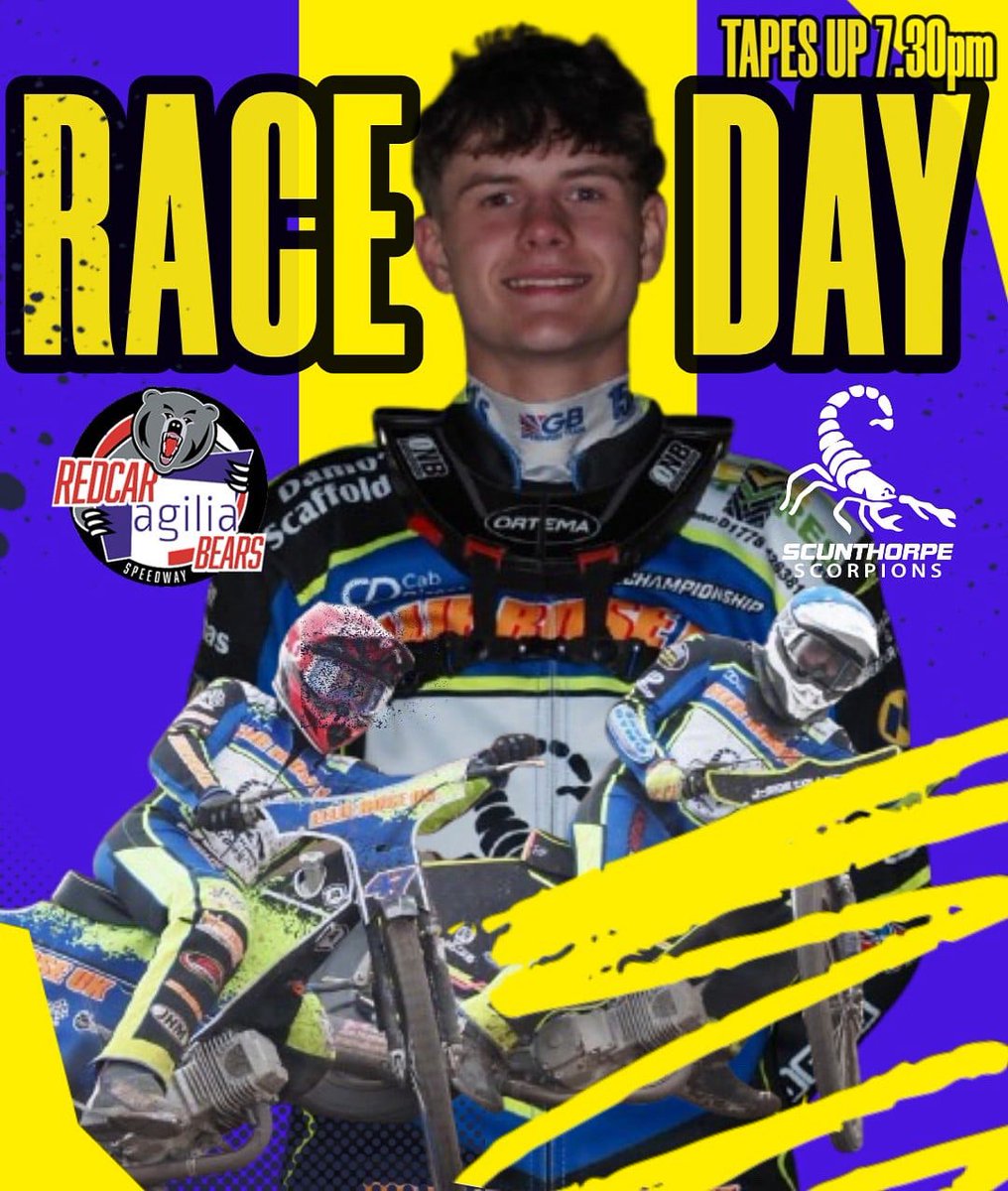 RACEDAY 🏁

Tonight, we travel to Redcar for our last away fixture of the season. 

Unfortunately, Declan sustained a broken leg while guesting last weekend. So in place of Declan, we have Luke Killeen at reserve. 

🎨 Dan Palmer
