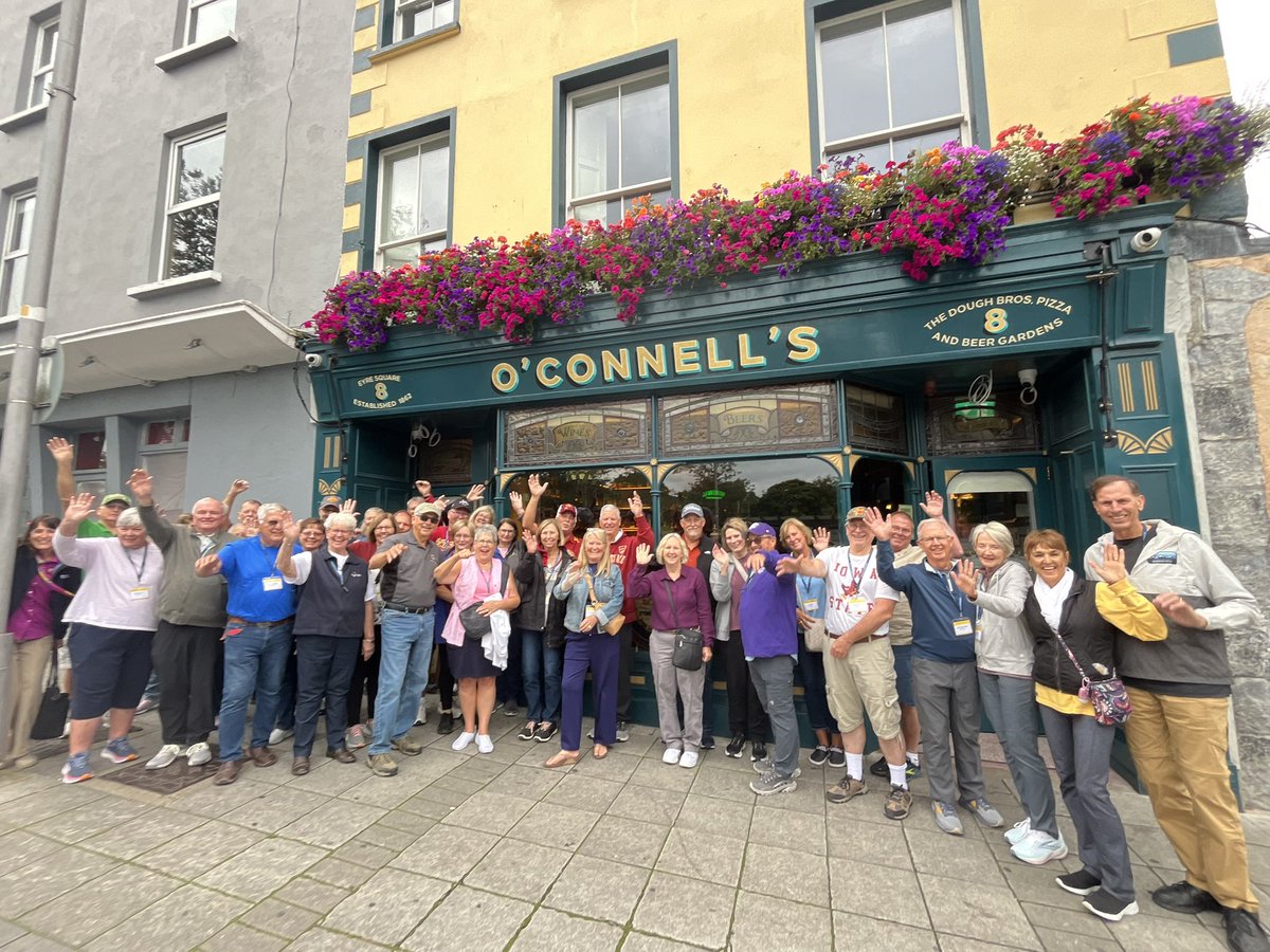 GalwayWalks's tweet photo. What a great group of @cfbireland college football fans travelling around Ireland with #PierceKavanaghCoaches &amp; #HolidayVacations 
They loved #Galway city, the cathedral, people and pubs! 
Can’t wait for the match in #Dubln on Saturday @KStateFB v @CycloneFB  @Big12Conference https://t.co/CEjXwJcNP8