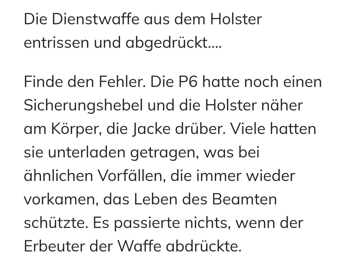 Mienz_CGN's tweet image. Bei aller Betroffenheit  sollte das ⬇️ nicht ungesagt bleiben dürfen.

Es hätte erst gar kein "Gerangel" stattfinden dürfen!

Aus Angst vor Konsequenzen &amp;amp; wg mangelhafter Ausbildung wird nicht oder zu spät geschossen.

Das muss sich ändern!

#Voelklingen #ShootFirst #Polizei
