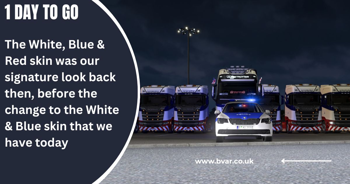 Tomorrow, we embark on our Anniversary convoy! Prepare for a journey filled with memories, as we eagerly await your presence at our event. 

📝 Pickl3z
📸 BVAR Member

#bvarvtc #truckersmp #ETS2 #TMP #BestCommunityEver