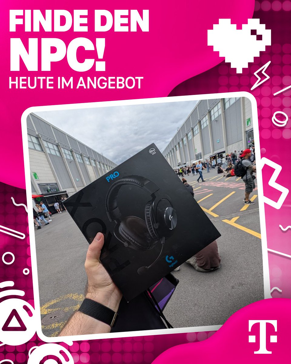 Telekom_zockt's tweet image. Unser NPC hat sich wieder auf der #Gamescom2025 versteckt und dieses Mal ein Headeset im Angebot. Finde ihn, nenne das Codeword: „Unlimited" und das Headset gehört dir!