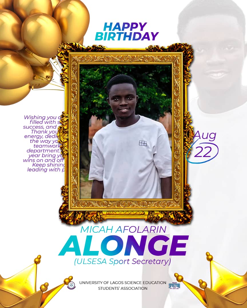ulsesa01's tweet photo. Happy Birthday to the sport secretary ULSESA 🫣🥳- Mr. Afolarin Alonge Micah

A Capacity leader &amp; Pace Setter. You are whatsoever you say you are. 

Team Spectra and all of ULSESA wishes you a day full of excitement and years to come full of ecstasy! 💜😍 https://t.co/t7R0dHJPCK